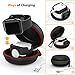 GOGOSODU Compatible Apple Watch Stand, Airpods 1 & 2 Carrying Case 2 in 1 Travel Dock Protective Storage Bag Charging Station for iWatch Series 5/4/3/2/1 38mm 40mm 42mm 44mm, Black