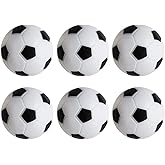 TOSAMZOO 6 Pack Foosball Table Replacement, 1.42 Inch/36mm Black and White Table Soccer Balls for Foosball Accessory Replacem