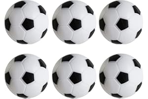 TOSAMZOO 6 Pack Foosball Table Replacement, 1.42 Inch/36mm Black and White Table Soccer Balls for Foosball Accessory Replacem