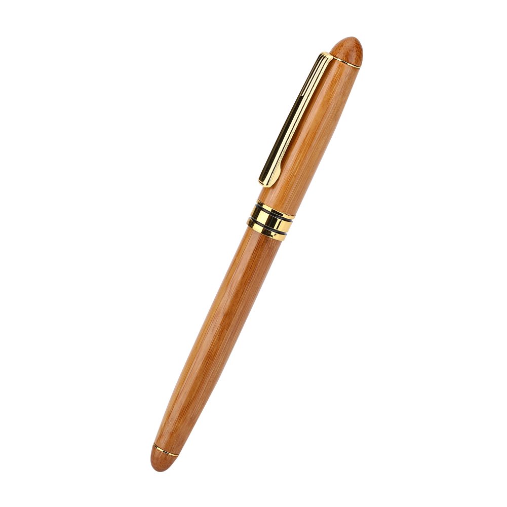 Walfront Handcrafted Bamboo Calligraphy Fountain Pen with Chisel-pointed Nib - Writing Gothic Arabic Italic Style - 0.7mm Tip