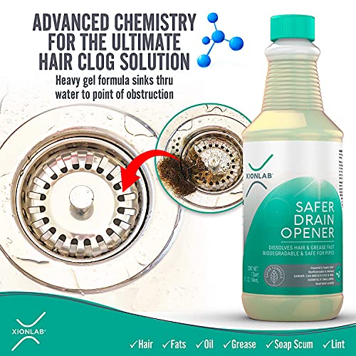 XionLab Safer, Greener Drain Clog Remover IndustrialStrength Liquid