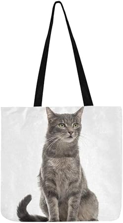 Mignon Belle Poilu Dessin Animé Chat Chat Toile Sac à Main