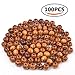 BronaGrand 100pcs 16mm Wood Round Bead Natural Wood Spacer Beads Wooden Beads for Jewelry Making DIY
