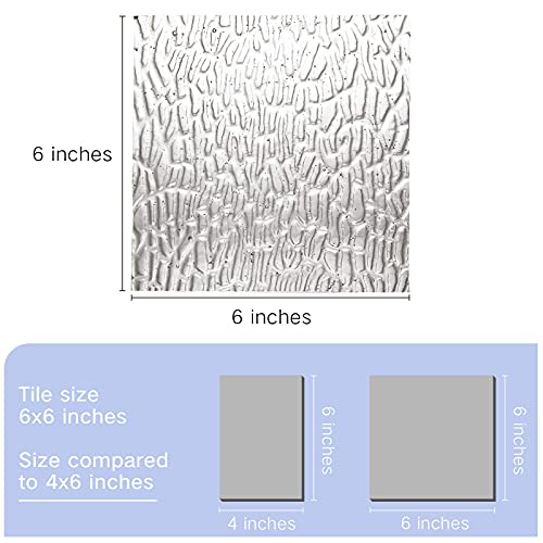 MaxGrain 6x6 inch Clear Textured Stained Glass Sheets, Variety