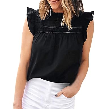 black ruffle blouse uk