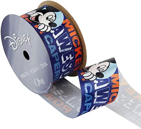 1 1/2in Mickey Mouse Ribbon Circles Blue