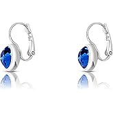 Elegent Birthstone Earrings for Women – Austrian Crystal Dangle Earrings, Hypoallergenic and Lightweight, Elegant drop Jewelry, Birthday Gift for Her, Sparkling Accessories for Sensitive Ears
