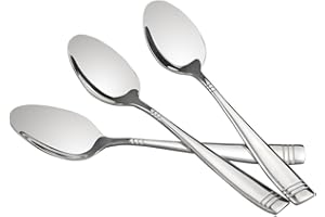 DynkoNA 12 Piece Stainless Steel Spoons, Tablespoon Set, F