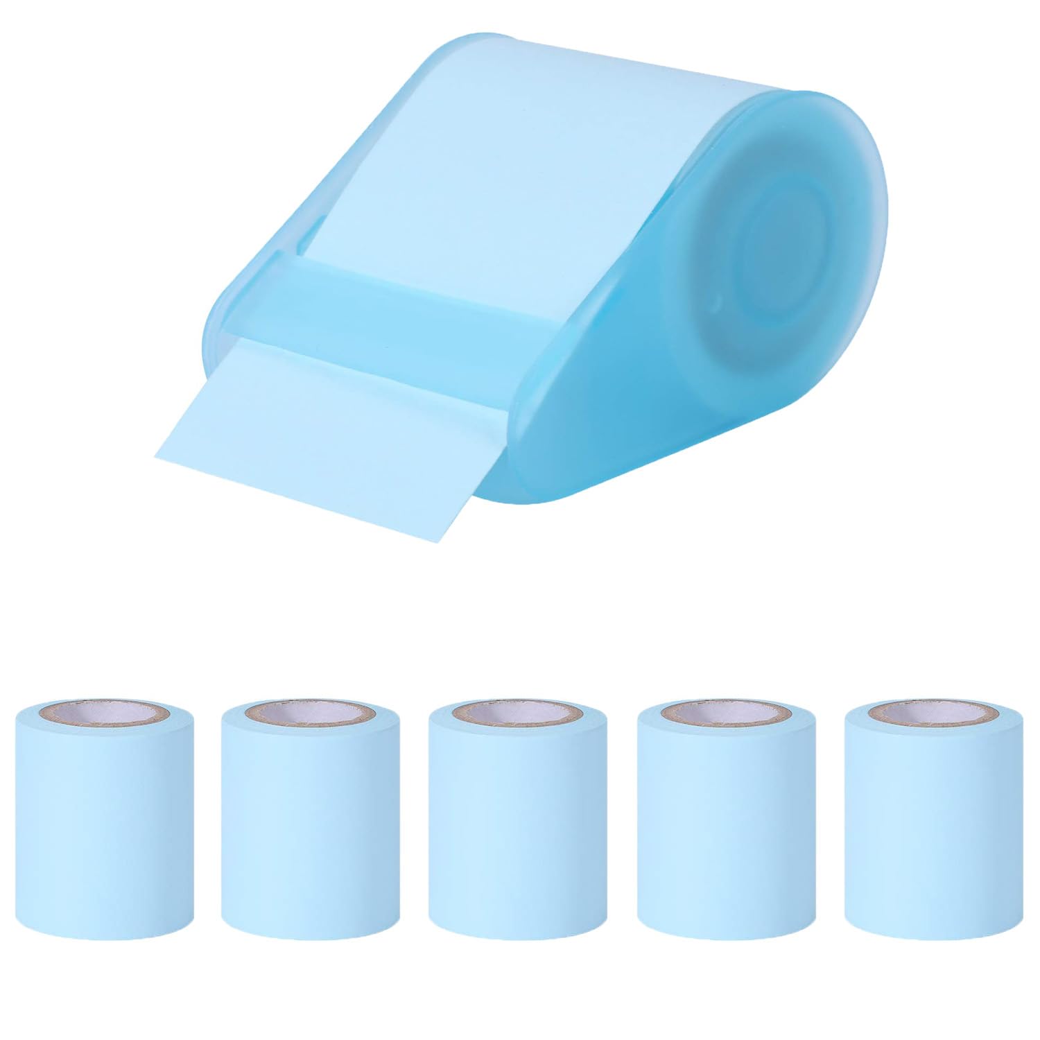 Sticky Notes Roll Self-Stick Note Pads Writing Paper Memo Pad Roll DIY Sticky Notes Tape Portable Planner Stickers Quick Notes Pads with Tape Dispenser for Reminders Studying Office School Home