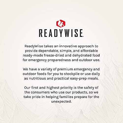 ReadyWise Emergency Survival Freeze-Dried Food Favorites Sample Pack, Ready-to-Eat Prepared Meals, Just Add Water