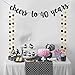 Cheers to 40 Years Gold Glitter Banner For Adult 40th Birthday Party Supplies Wedding Anniversary Party Decorations