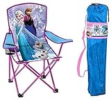 Disney Frozen Kids Folding Chair with Cup Holder and Carry Bag