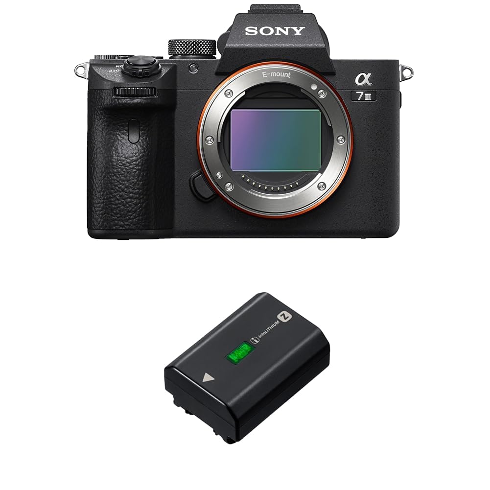 Sony ILCE7M3B Full Frame Mirrorless Compact System Camera Body with NPFZ100.CE Z Series Rechargeable Battery Pack - Black