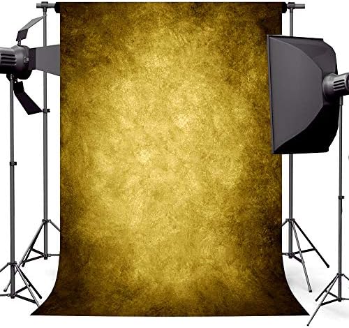 econious Photo Backdrop, 1.5 x 2.2 m Retro Abstract Yellow Portrait Backdrop for Photography, Resistant Fleece-Like Cloth Fabric, With Rod Pocket(Backdrop Only)