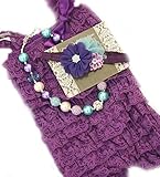 Baby Girl Lace Romper Set- Baby Birthday Outfit Photo Prop by Pretty Baby Bowtique (6-13months, Purple and Aqua)