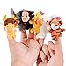 Acekid 12pcs Soft Plush Animal Finger Puppets Set Velvet Animal Style.