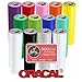 ORACAL 651 Glossy Permanent Adhesive Vinyl 12 Inches by 6 Foot Roll 12 Pack, with Design Card, Assorted
