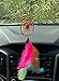 Rooh Dream Catcher ~ Neon Key Chain ~ Handmade Mandala Key Chain Used as Purse or Bag Hanging, Cupboard Keychain, Car, House Keys, Goodluck Charm! â€¦ (Orange)