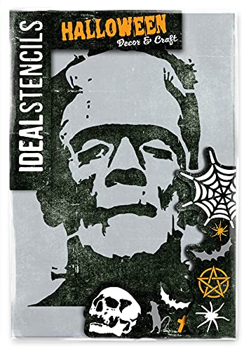 Frankenstein Stencil, Horror, Halloween Monster Art & Craft, Reusable Painting Stencil (A5 / 15X21CM)