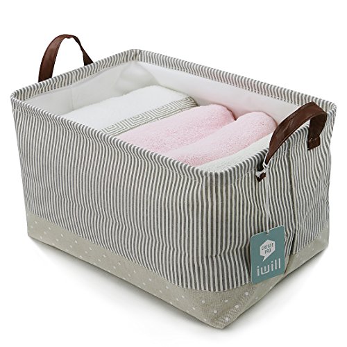 iwill CREATE PRO Newspaper/Magazine Storage Basket, Pack of 3, Beige