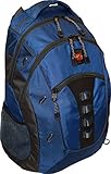 SwissGear® Granite Double Gusset 16 Padded Laptop Backpack -Black-Blue