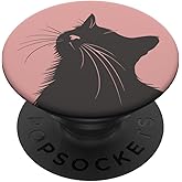 Gray Rose Curious Cat PopSockets Adhesive PopGrip