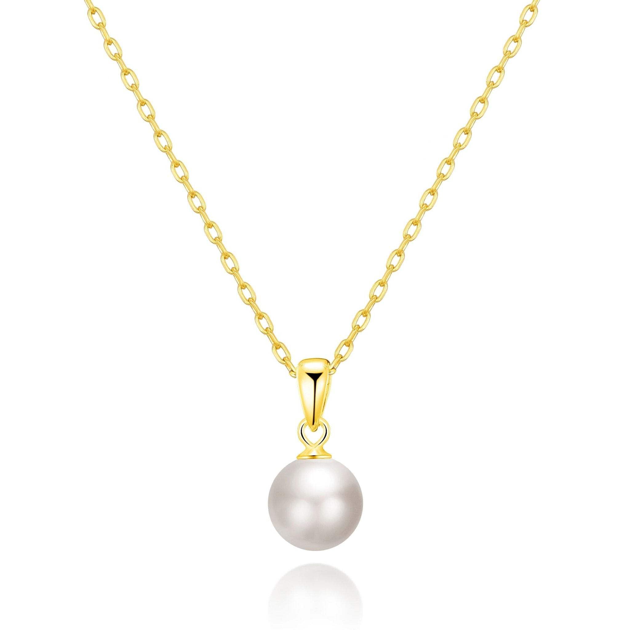 Philip Jones 18k Gold Plated Shell Pearl Necklace