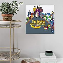 XYDQ Poster sur toile The Beatles Yellow Submarine Cover 1 décoration murale moderne pour chambre de famille 50 x 50 cm - Les Beatles, Paul McCartney, John Lennon, RIngo Starr, George Harrison XYDQ Poster sur toile The Beatles Yellow Submarine Cover 1 décoration murale moderne pour chambre de famille 50 x 50 cm – Image 5