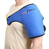 LotFancy Reusable Hot Cold Gel Pack Wrap for Shoulder, Soft Comfortable Heating/Cooling Therapy for Sprains/Muscle Joint Pain/Arthritis/Bruises, FDA Approved (M Size 8.8X5 Inches)