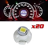 Partsam 20pcs T4 Neo Wedge White LED Bulb A/C Climate Controls Lights Lamp for 1997
