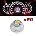 Partsam 20pcs T4 Neo Wedge White LED Bulb A/C Climate Controls Lights Lamp for 1997–2006 Jeep Wrangler TJ
