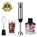 KOIOS 4 in 1 Hand Blender 400-Watts With 500ml Food Processor, 600ml Beaker & Whisk Attachments