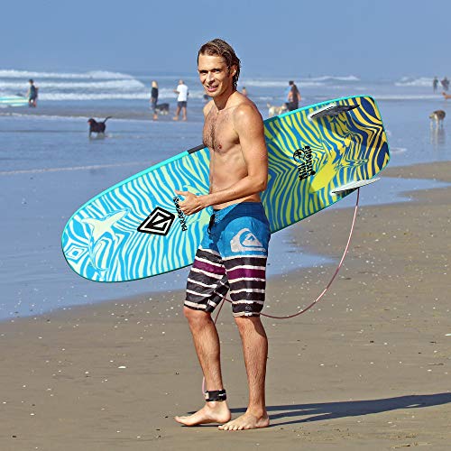 Paragon Surfboards Foamy Mini Simmons | Handshaped, Fast & Easy to Ride Performance Soft Top Surfboard | Unique FoamTech Material | 5'6" x 20.25" x 2.5" | Green/Orange | Future Fins Included - Thumbnail 5