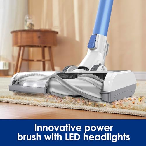 Tineco A10 Essentials Cordless Stick Cleaner, Lightweight and Quiet,LED Headlights, Powerful Handheld Cleaner for Hard Floor Carpet