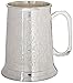 Alchemade 100% 20 oz Etched Silver Beer Stein - Large Vintage Renaissance Metal Tankard - Goblet Mug For Beer, Cocktails, Or Your Favorite Beverage - Keeps Drinks Cold