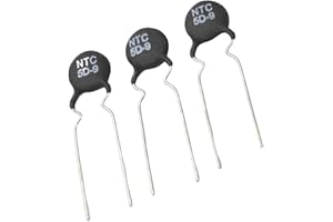 Heyiarbeit NTC Thermistor Resistors 5D-9 3A 5 Ohm Inrush Current Limiting Limiter Thermistor 20Pcs