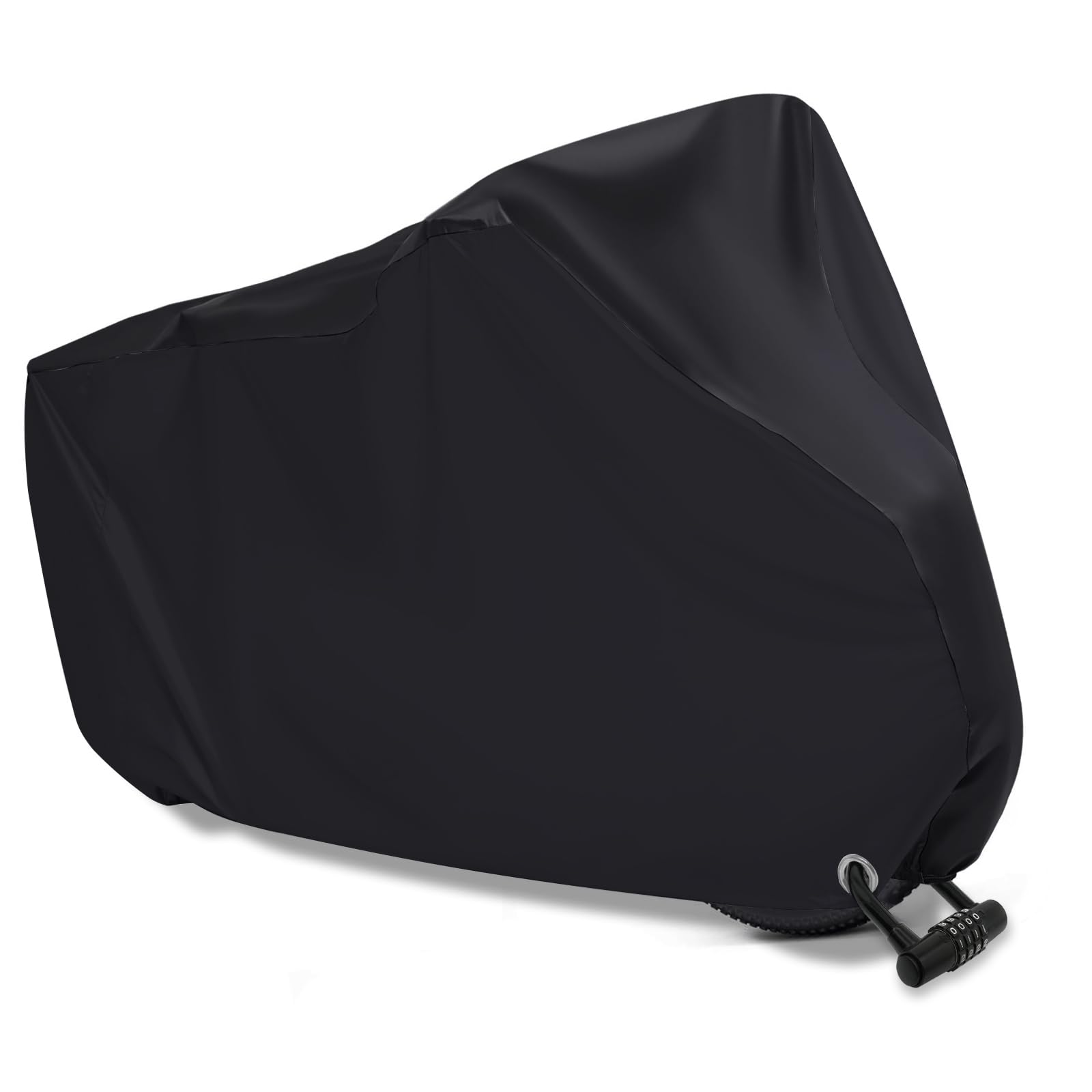 Minvoo Bicycle Protective Cover Bike Covers Rain Protection Sun Protection Anti-UV Dustproof Windproof with Keyhole Cover for Electric Bicycle Mountain Road Heavy Bicycle (Black)