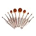 MixBeauty 10pcs Bling Rose Gold Diamond Mermaid Super Soft Oval Toothbush Makeup Brush Set Foundation Brushes Contour Powder Blush Conceler Brush Makeup Cosmetic Tool Set (10pcs Diamond Mermaid)