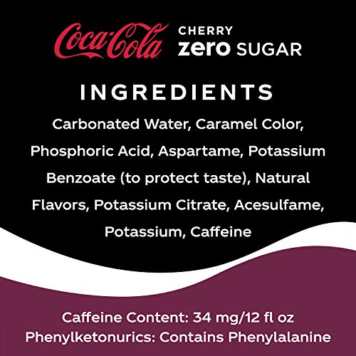 Coca-Cola Zero Cherry Diet Soda Soft Drink, 12 fl oz, 12 Pack