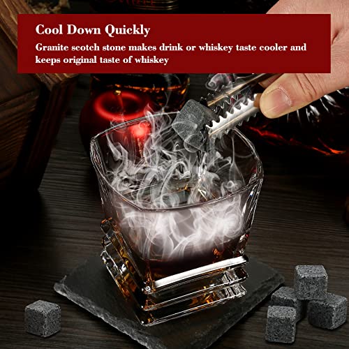 Kit Ahumador de Whisky CóCtel con Antorcha, Kit de Coctelería, Whisky Bourbon con 4 Tipos de Virutas de Madera Y 6 Trozos De Granito, Idea de Regalo para Amantes del CóCtel, Hombres, Papá, Marido,Jefe