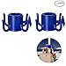 Tagvo 2 Pack Beach Umbrella Hanging Hook, 4-prongs Plastic Umbrella Hook Hanging for Towels/Hats/Clothes/Camera/Sunglasses/Bags-Durable, Fit for Beach,Camping Trips (Blue- 2 Pack)