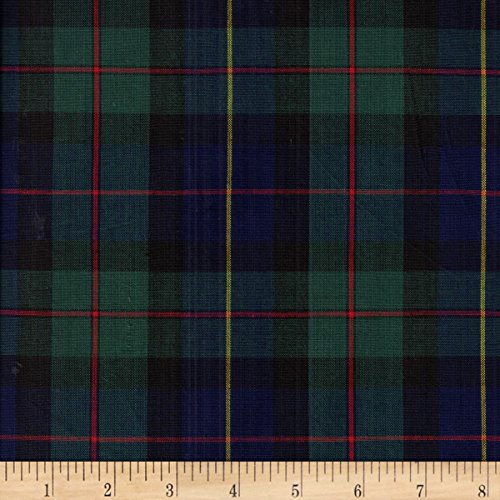 Textile Creations Classic Yarn-dyed Tartan Plaid Green/Navy/Red Fabric By The Yard