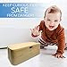 Bamboo Cable Management Box | Cable Hiding Box | Comes with Free Bamboo Phone Holder | Magnetic Door Holder | Front and Sides Opening | Anti-slip Bottom | Keeps Wires Safe and Organized | Hidden Power