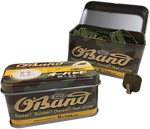 共和 オーバンド カモフラ缶 幅2mmの太い輪ゴム カーキ 30g ゴムホルダー付き Parapentefamily