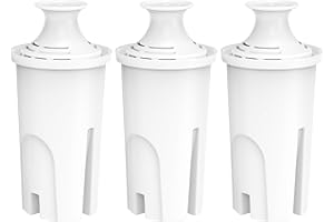 FACHIOO Replacement Filters for All Brita® Pitchers and Dispensers, Fits Brita® Classic OB03, Mavea® 107007, and More, NSF/ANSI 42 Certified, Last Up to 2 Months or 40 Gallons (Pack of 3)