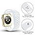 Zantec 42mm Soft Silicone Smart Watch Band Replacement for Apple Watch Band Series 2, Series 1,Sport,Edition,Replacement Strap band (Silver+White )