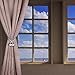 BTSKY Decorative Magnetic Curtain Tiebacks Rope - Window Treatment Hardware Curtain Holdbacks Drape Holder for Home Office, Set of 2 (Grey)