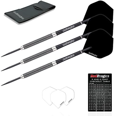 Red Dragon Swingfire 1: 27g Flightmaster - 80% Tungsten Steel Darts with Flights, Shafts, Wallet &amp; Red Dragon Checkout Card