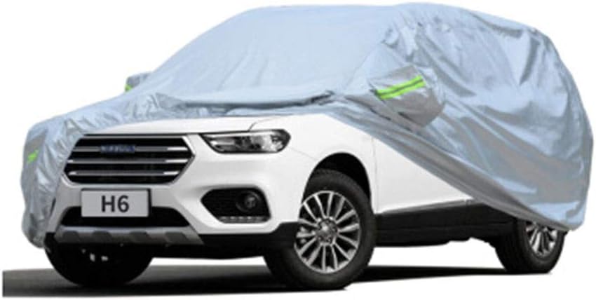 Car Cover HAVAL H6 Car Cover Car Cover Waterproof Snow Cover All Weather Rain and Snow Cream Anti-Corrosion Dustproof Outdoor UV Protection (Color : Silver)