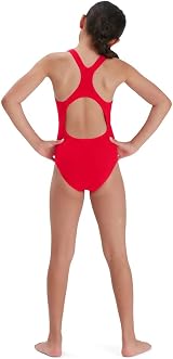 Speedo Girls Eco Endurance+ Medalist Swimsuit Chlorine Resistant 50% Recycled view 3